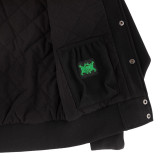 Drop Out Mens Creature Hooded Varsity Jacket (Black)