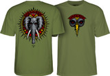 Powell Peralta Mike Vallely Elephant T-Shirt (Military Green)