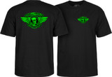 Powell Peralta Winged Ripper T-Shirt (Green Blacklight Black)
