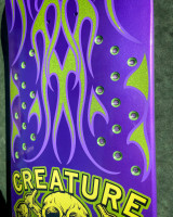 8.5in Chop Shop Flame Shaped Creature Skateboard Deck