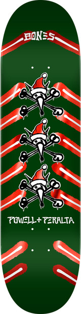 Powell Peralta Holiday '25 Rat Bones Green/Red Foil Skateboard Deck 8.75