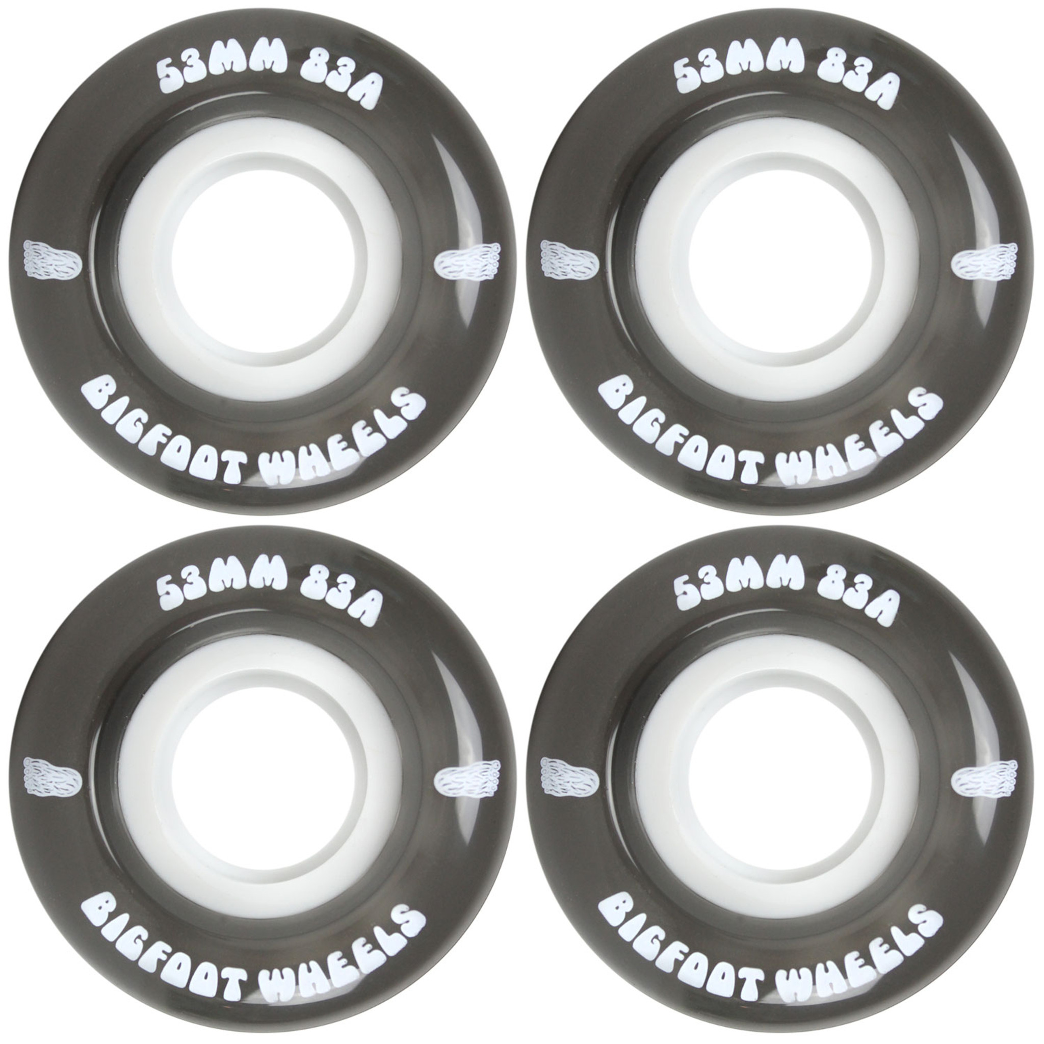 Bigfoot Wheels 53mm 83a Black (Set of 4)