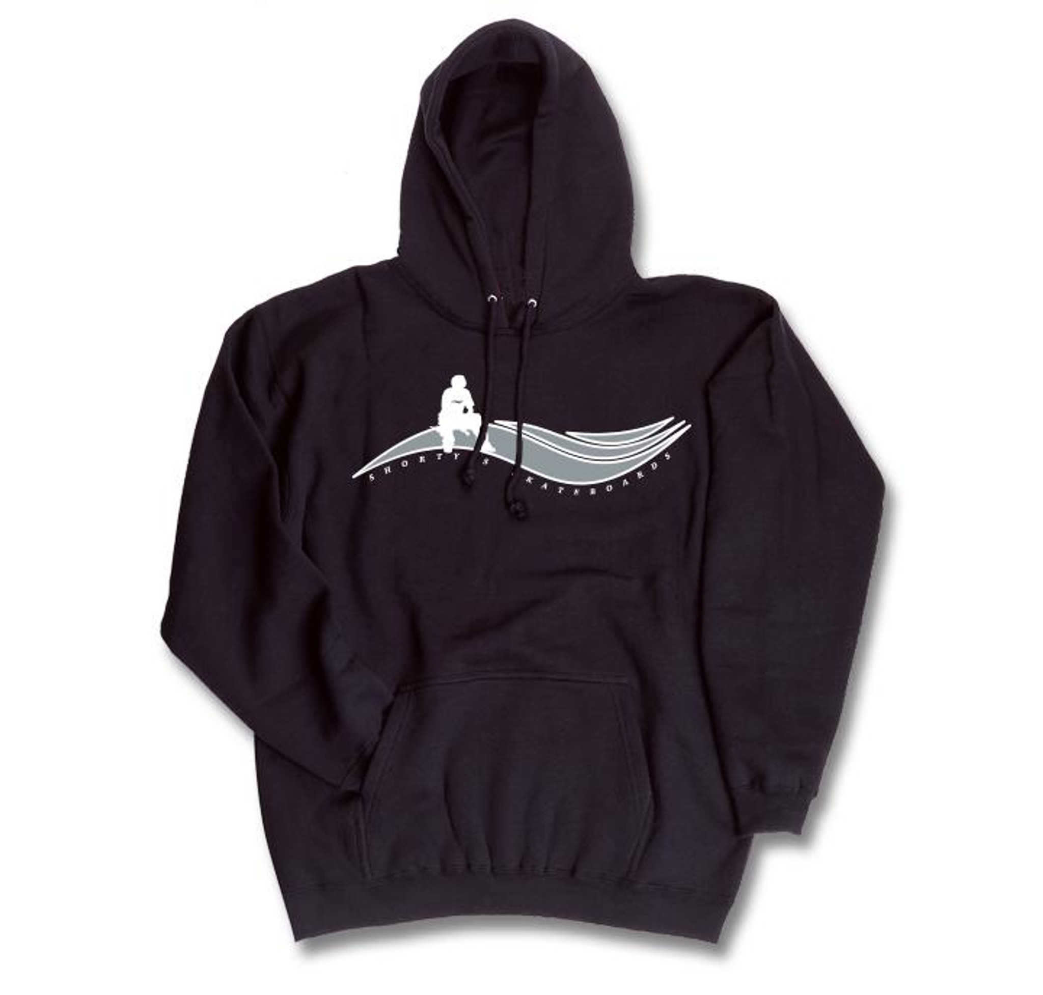 Shorty's Muska Wave Logo Pullover Hooded Sweatshirt LIMITED SIZES (Black)