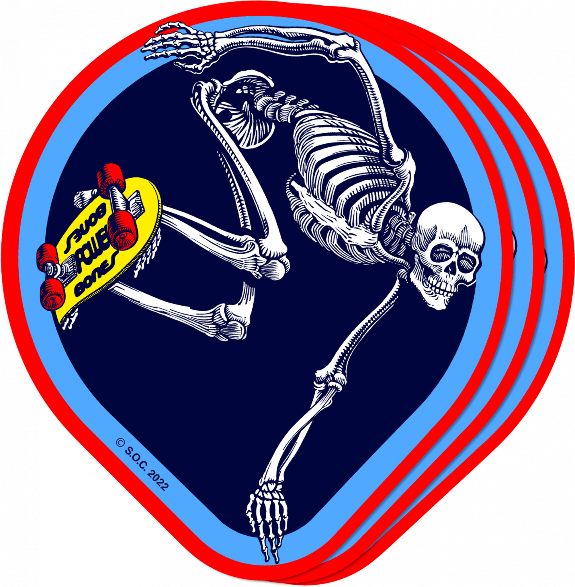 Powell Peralta OG Skateboarding Skeleton Sticker