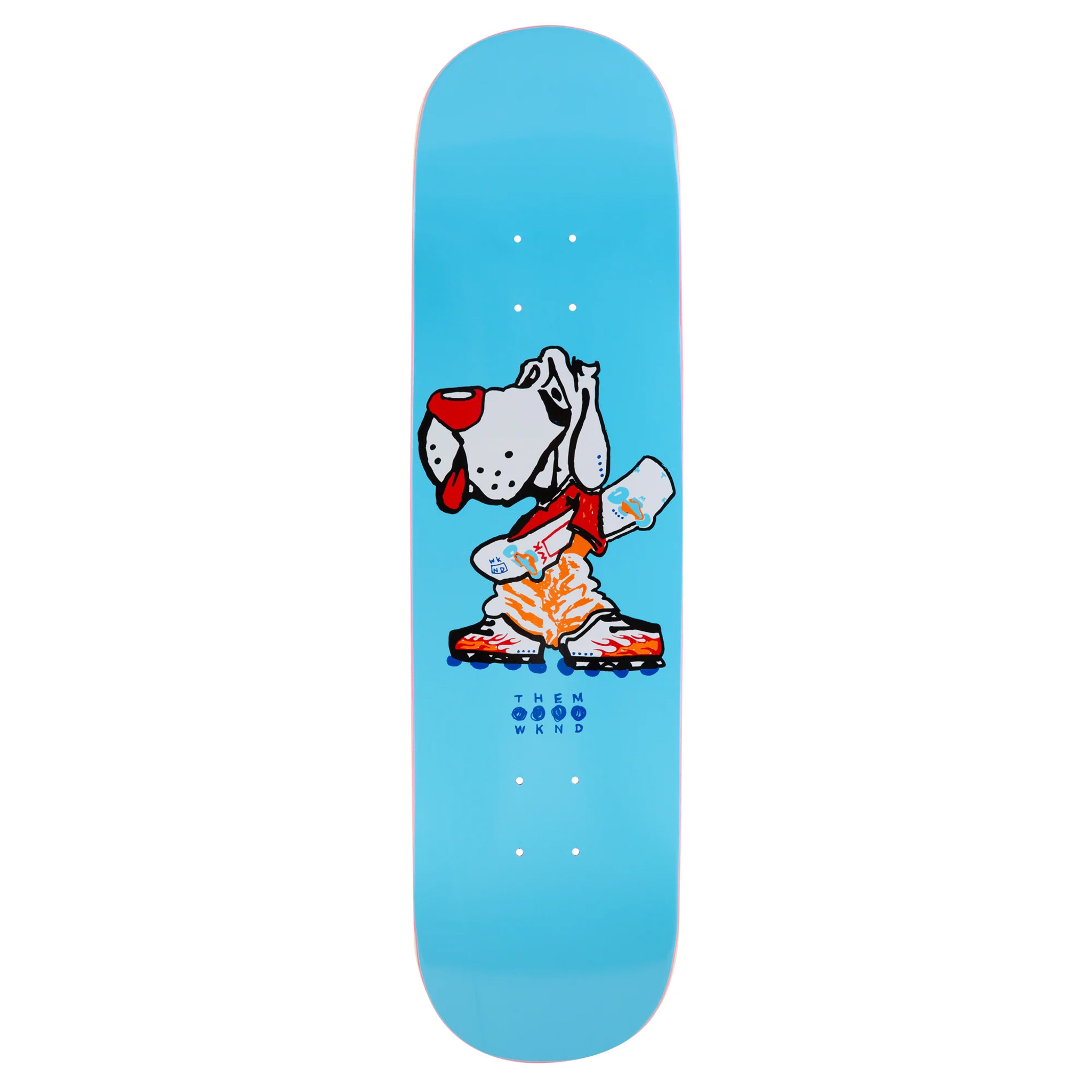 WKND Skateboards x THEM Sk8 Dawg JNCO Dog Skateboard Deck 8.37