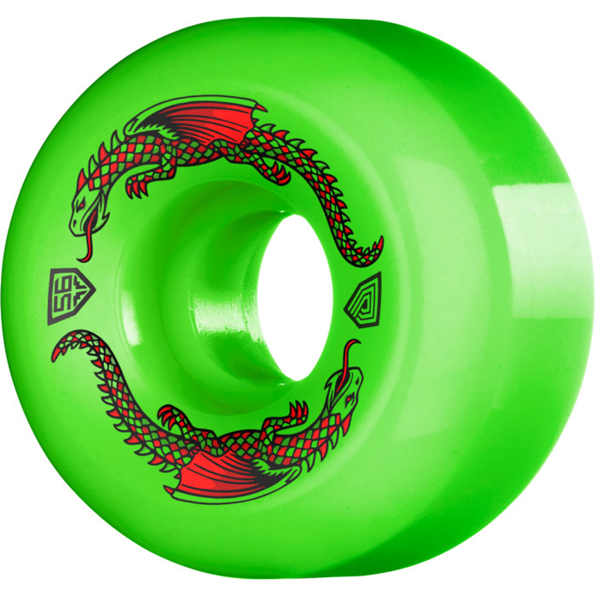 Powell Peralta Dragon Formula Skateboard Wheels 56mm x 36mm 93A 4pk Green