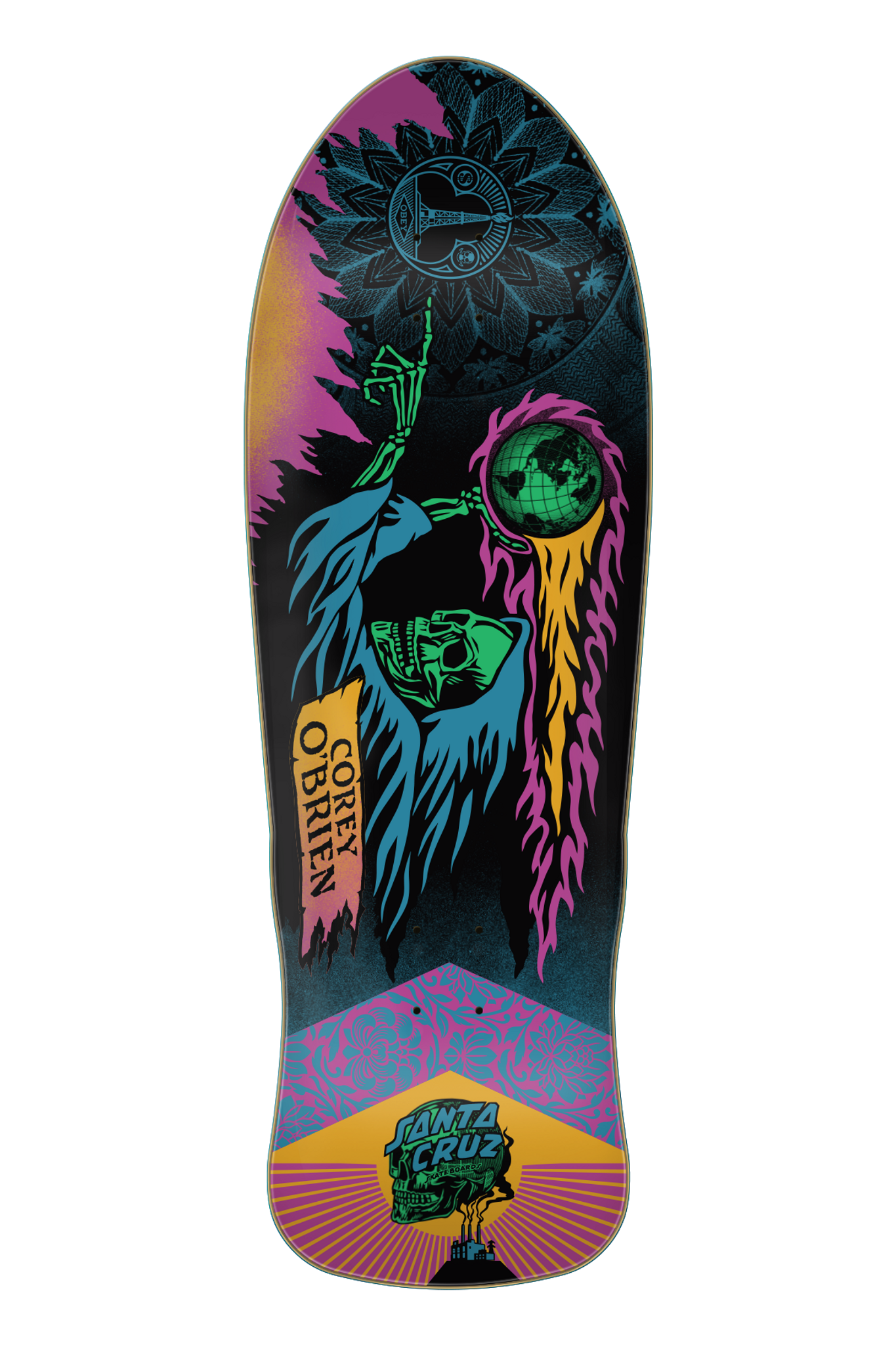 Inwoner Recensent creëren Santa Cruz Old School O'Brien Reaper by Shepard Fairey Reissue Skateboard  Deck 9.85in x 30in Santa Cruz