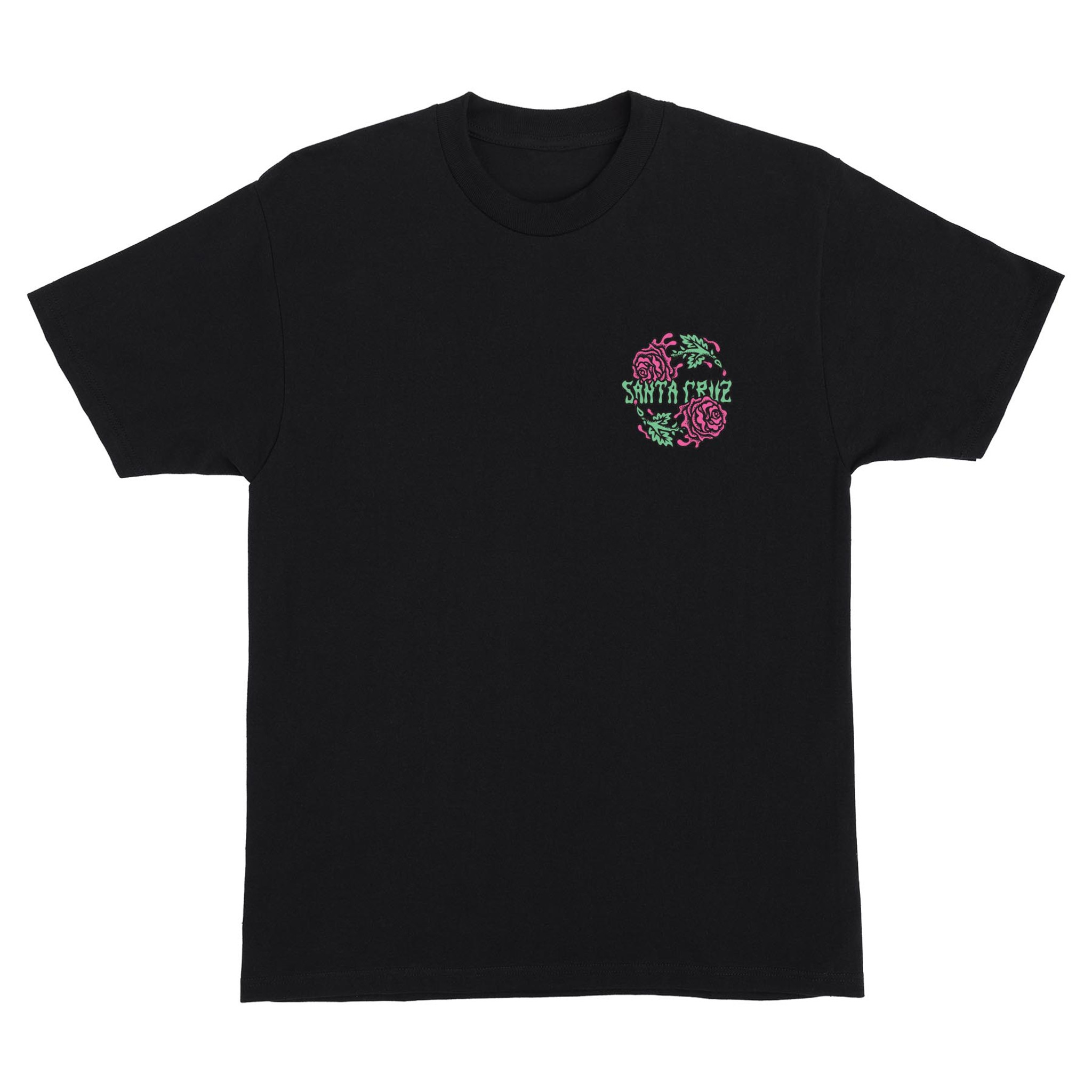 Santa Cruz Dressen Rose Crew Two T-Shirt (Black)