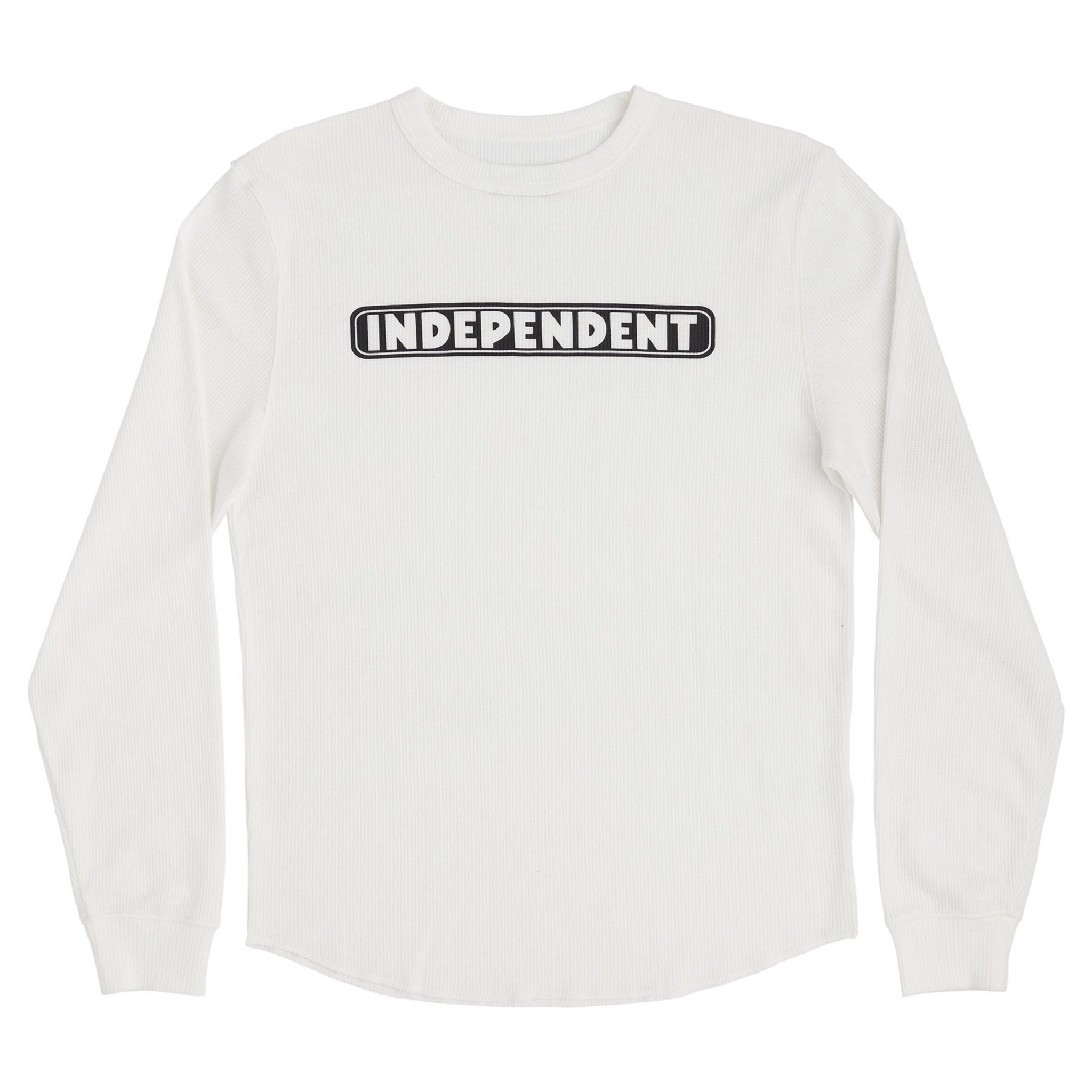 Independent Bar Logo Thermal Long Sleeve Shirt (Off White)