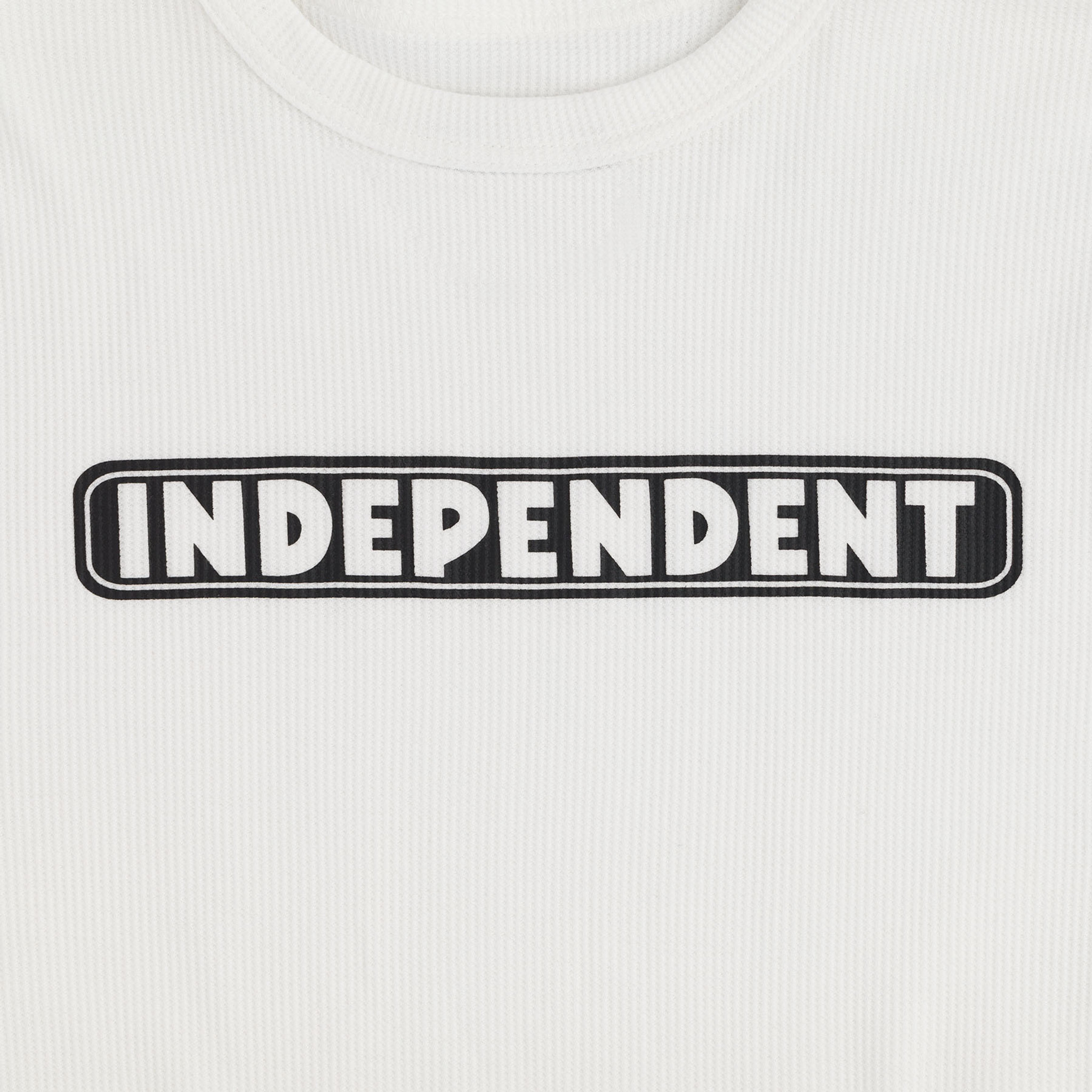 Independent Bar Logo Thermal Long Sleeve Shirt (Off White)