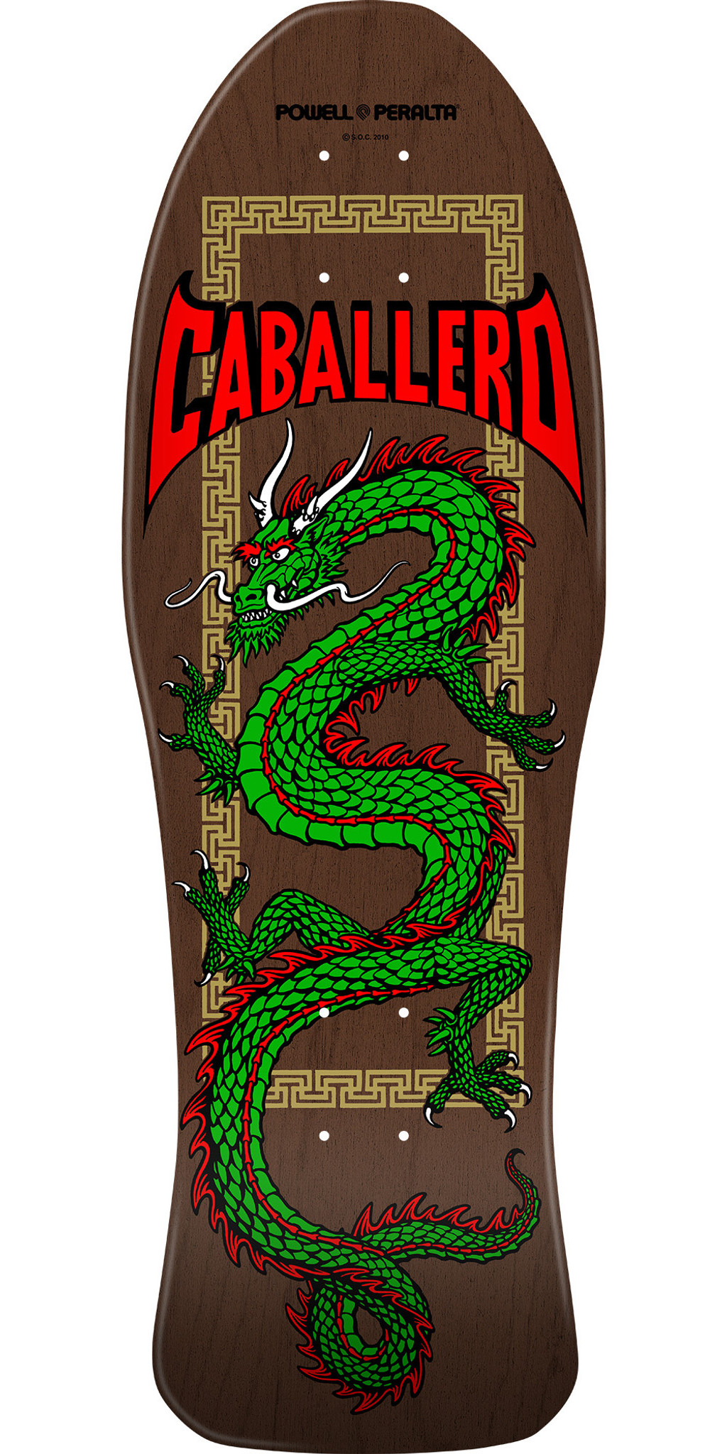 Powell Peralta Steve Caballero Chinese Dragon Reissue Skateboard Deck Brown  Stain