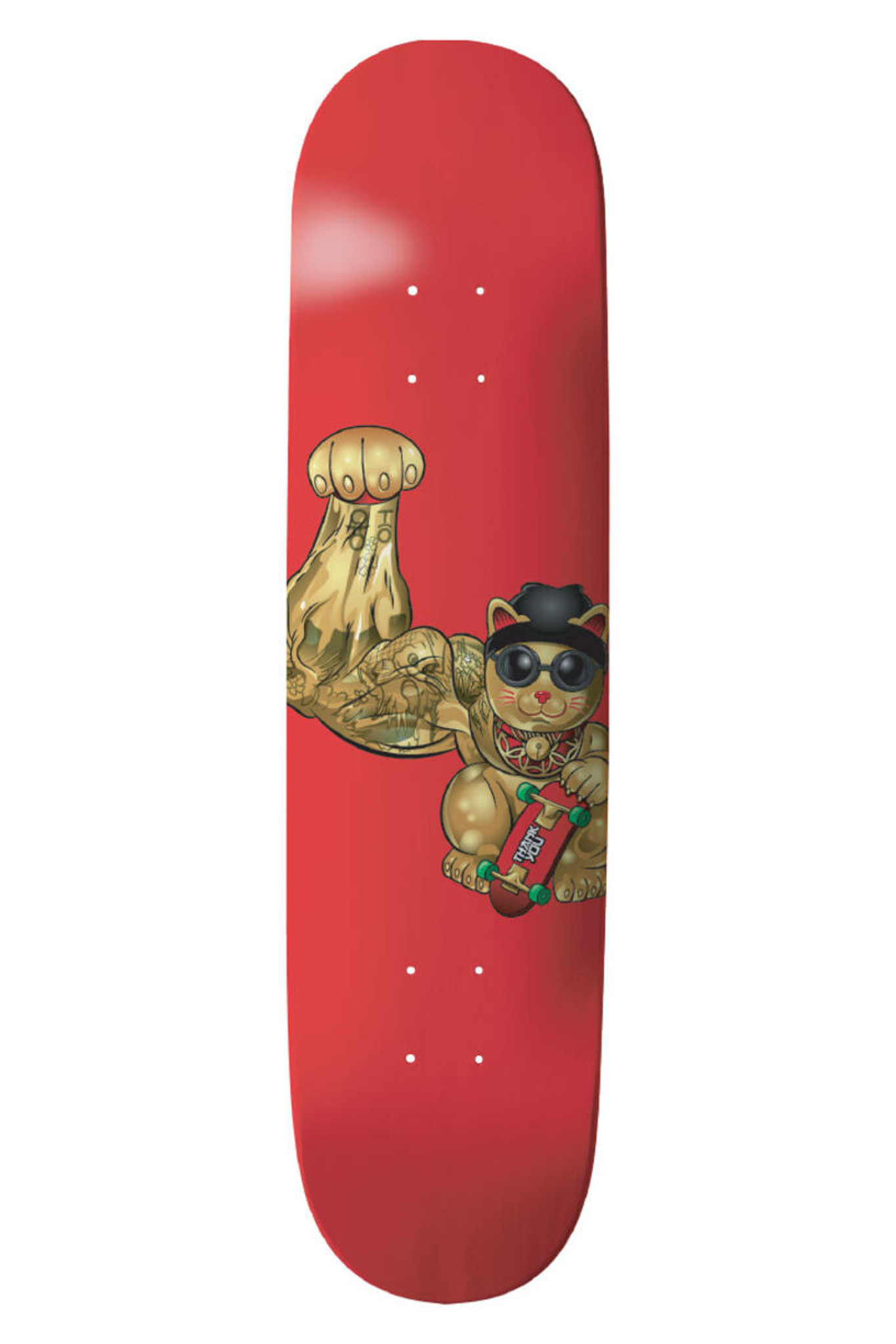 Thank You Daewon Song Lucky Cat Skateboard Deck 7.75