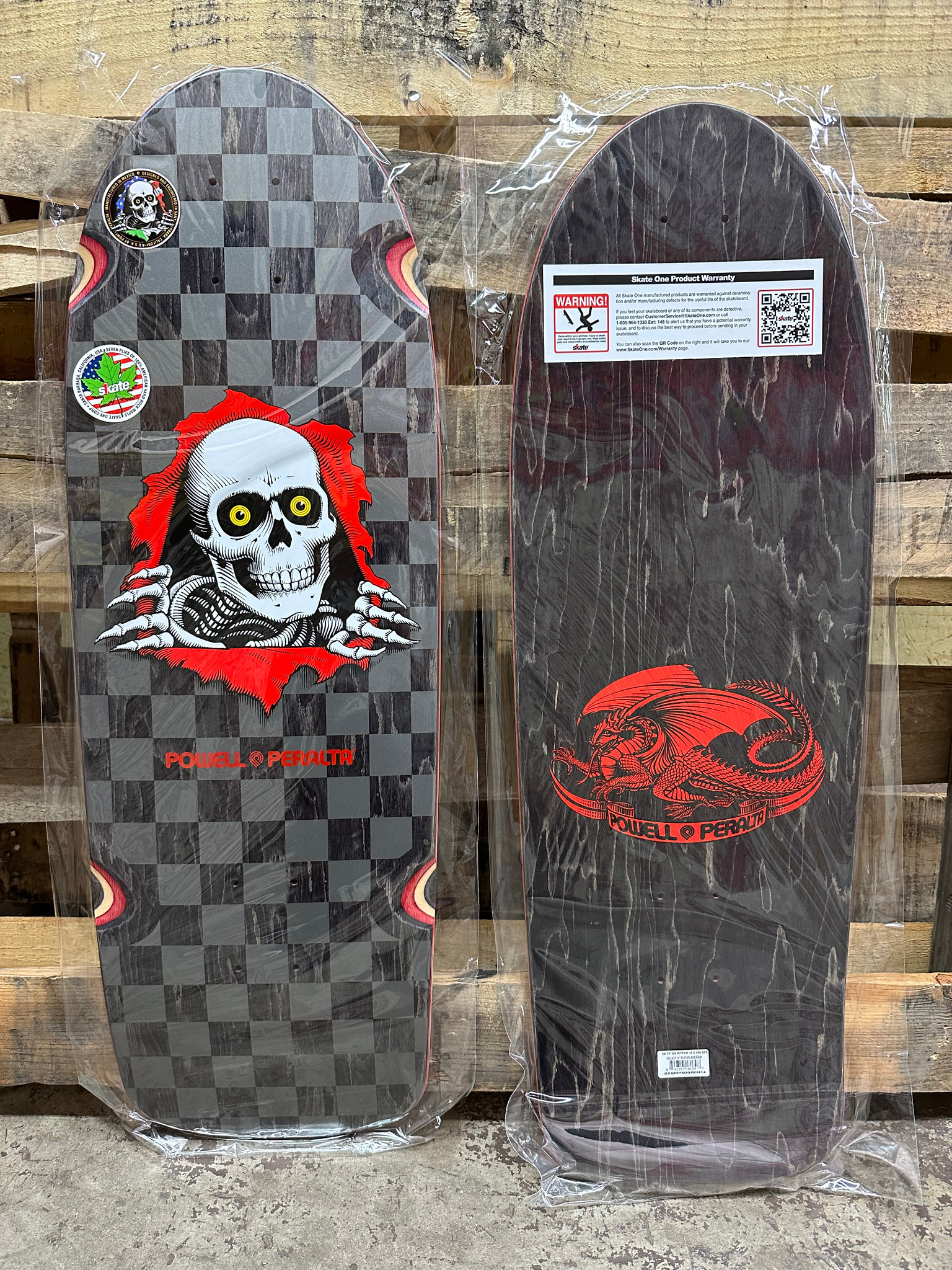 Powell Peralta OG Ripper Skateboard Deck Checker Mint- 10 x 30 
