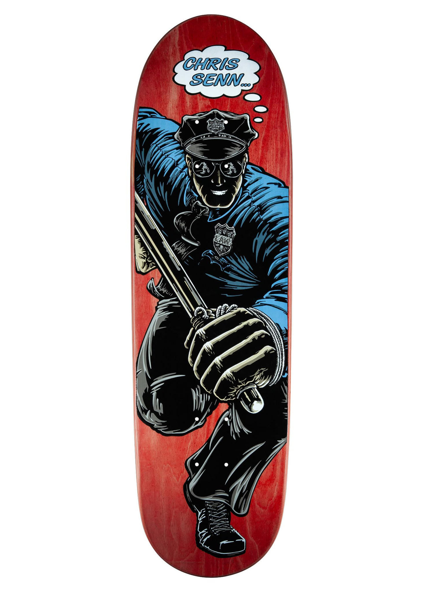 Powell Peralta Chris Senn Cop Reissue Skateboard Deck - 9.13 x 31.83