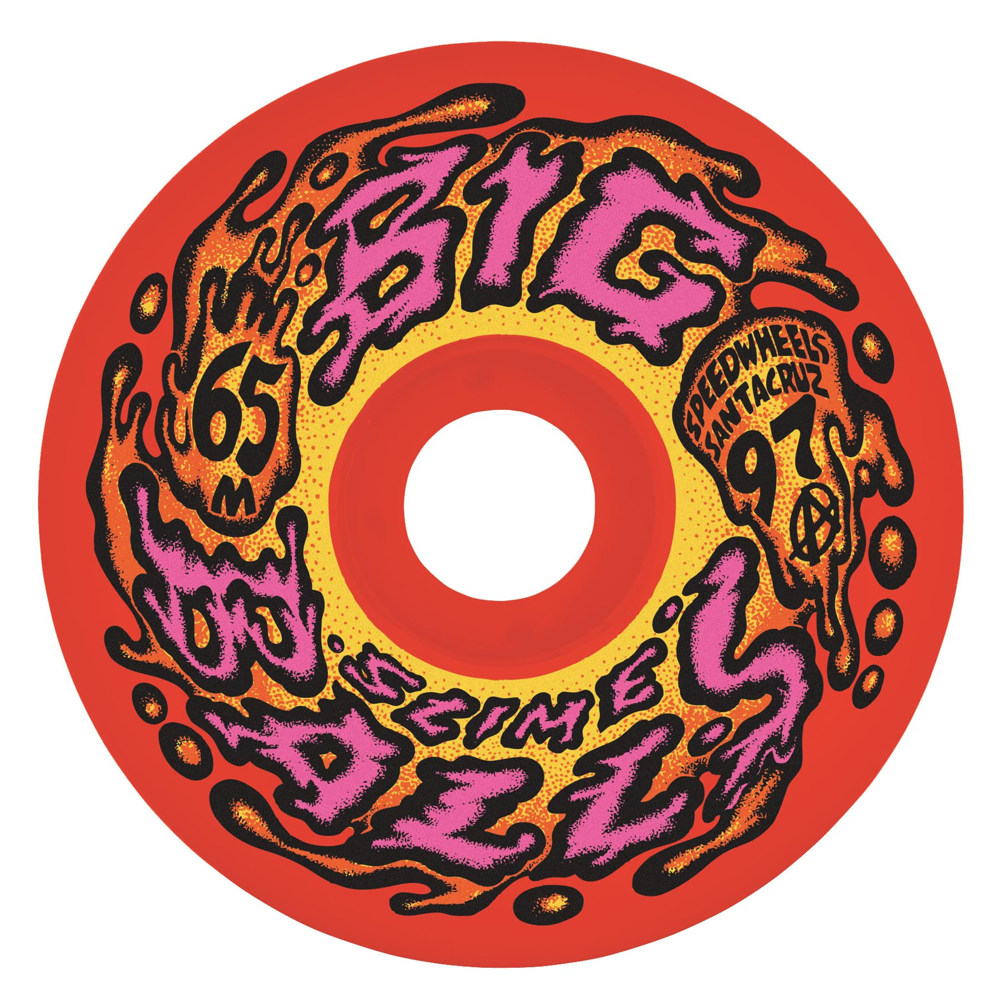 Slime Balls Big Balls Reissue Wheels 65mm 97a Red (Set of 4)