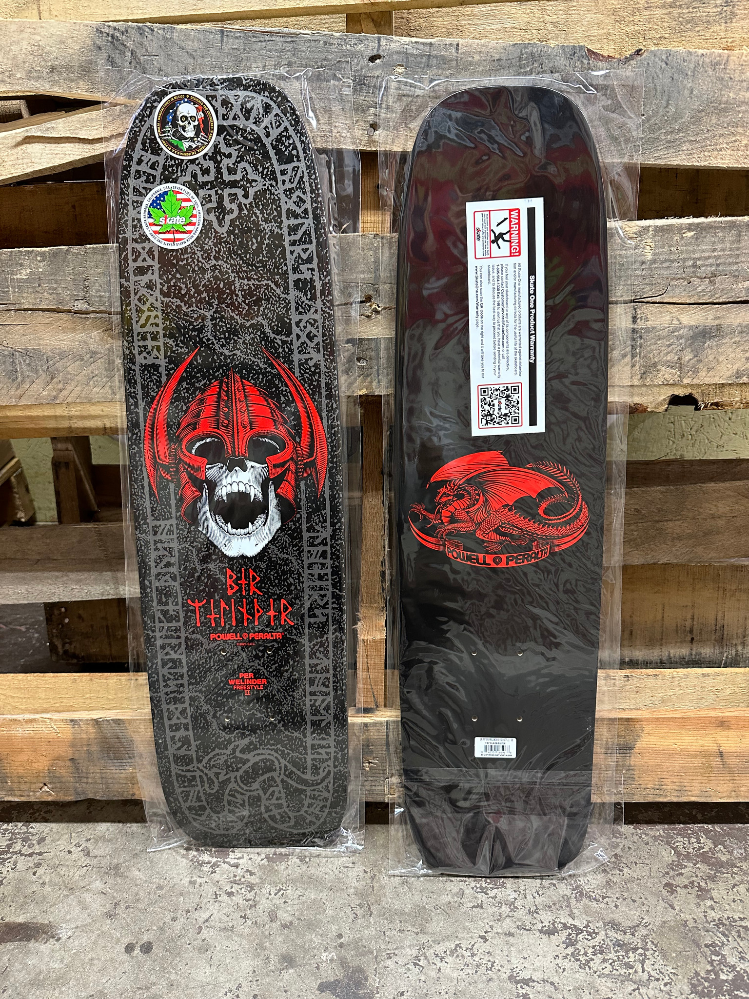 Powell Peralta Welinder Nordic Skull Freestyle Reissue Deck 7.25 x 27