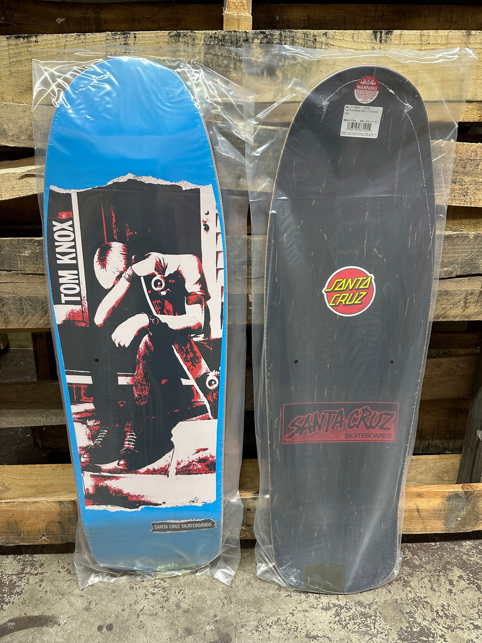 BLEM ! Santa Cruz Old School Knox Punk Reissue Deck (Blue)