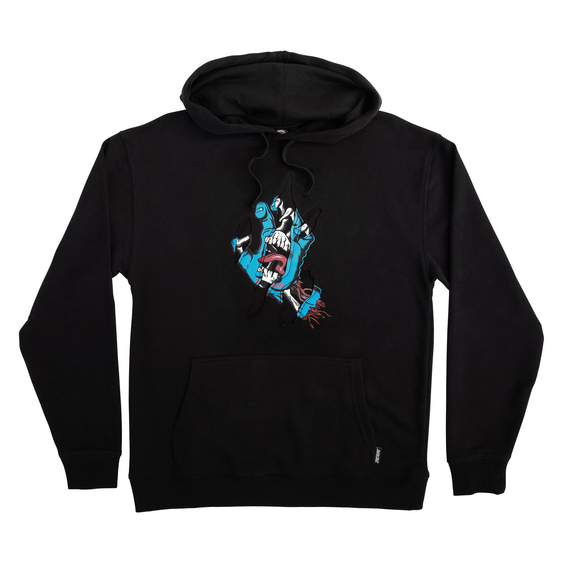 Cruz Skateboards Santa Cruz Sweatshirt Zip Up Torn Hand Mens Santa