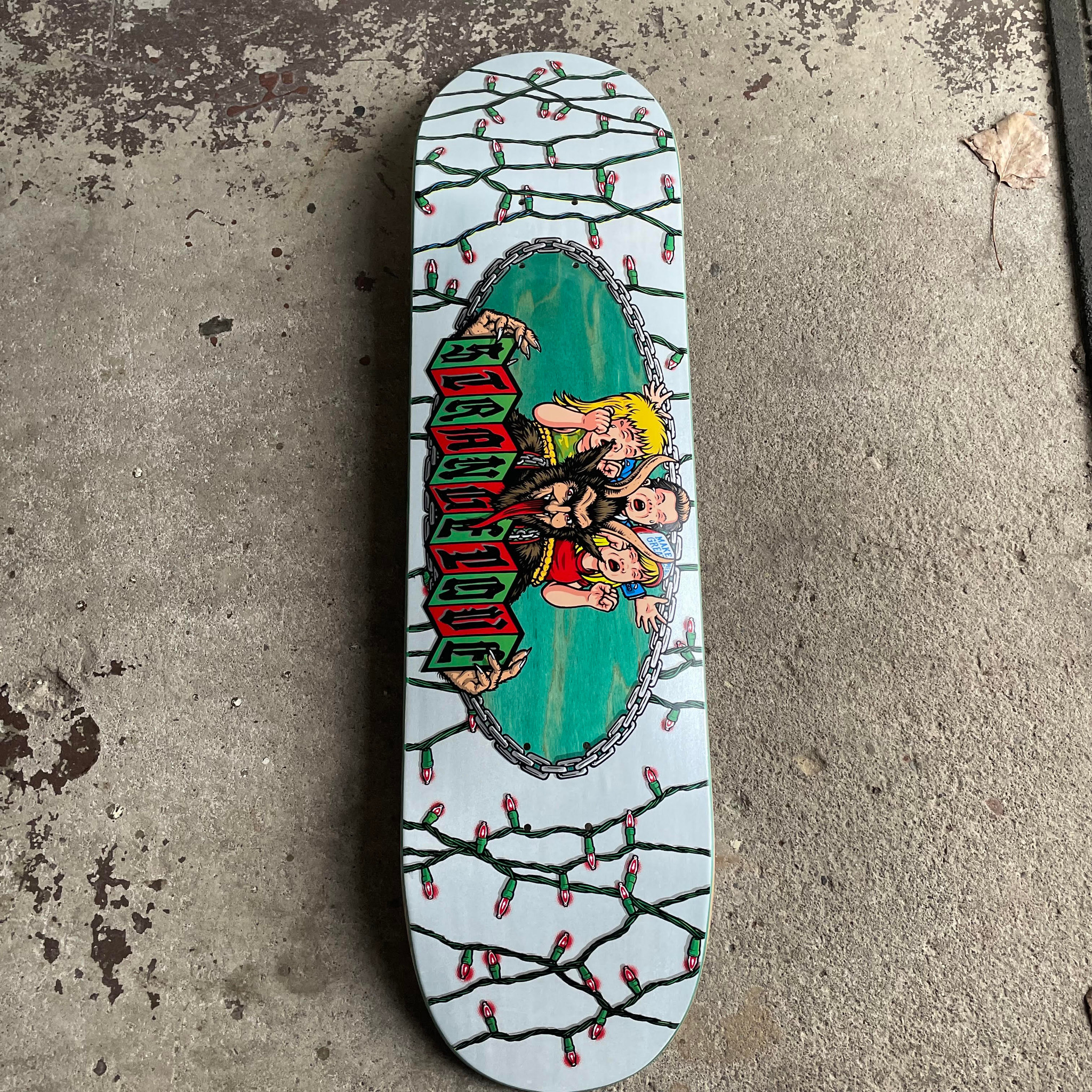 krooked SEAN CLIVER strangelove サイン入りデッキ StrangeLove Skateboards Krampus / Green / 10.5 Deck Hand