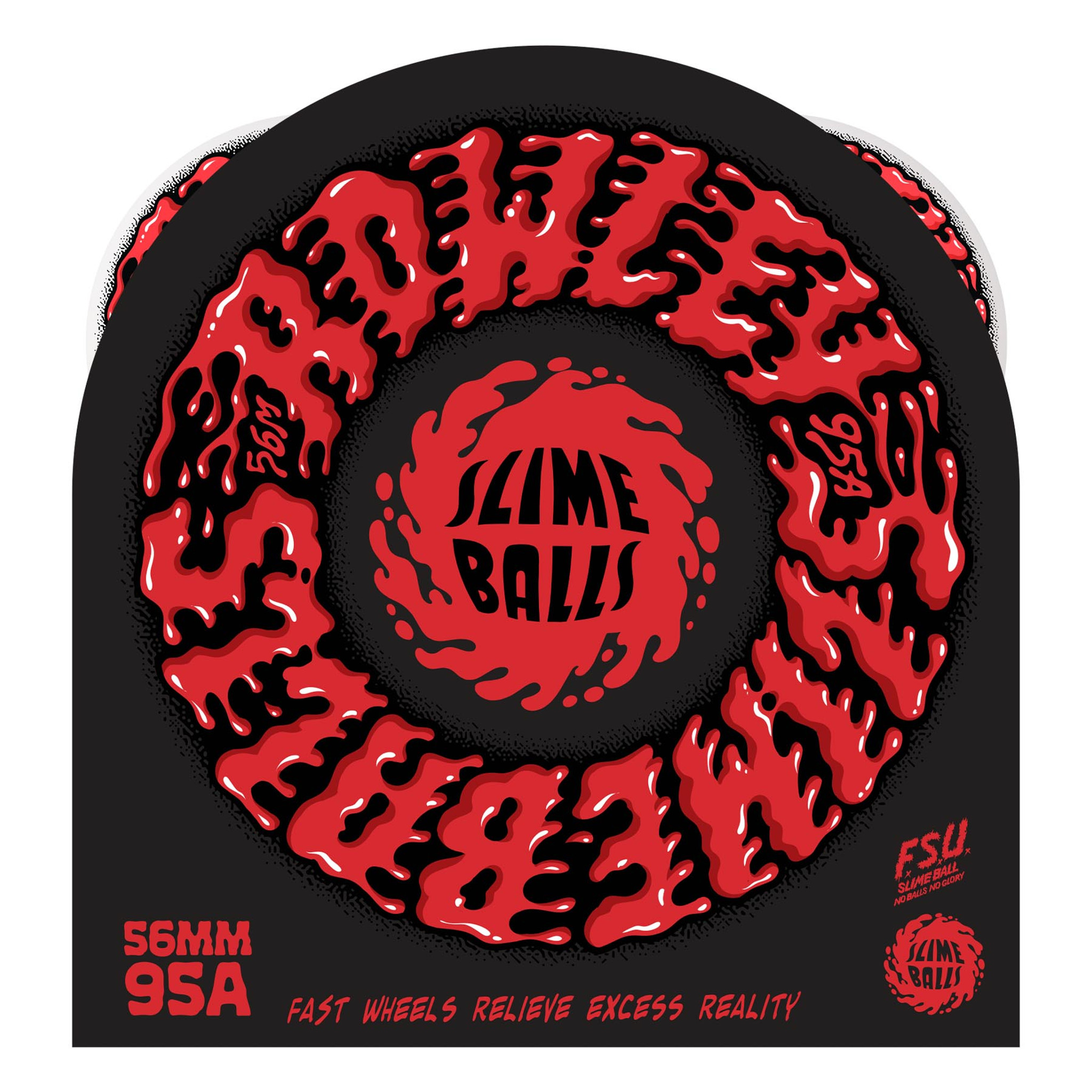 56mm Geoff Rowley Vomit Mini White 95a Slime Balls Wheels