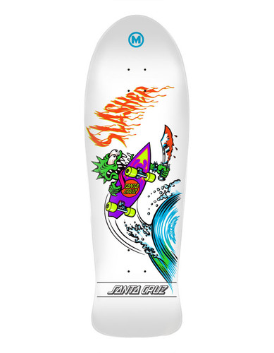 **Pre-Order** Santa Cruz Old School Meek OG Slasher Reissue Deck (White)