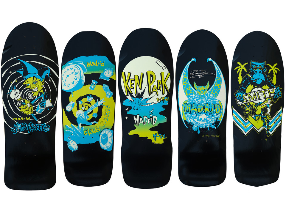 Madrid Skateboards Glow in the Dark Series Full Set Old School Retro