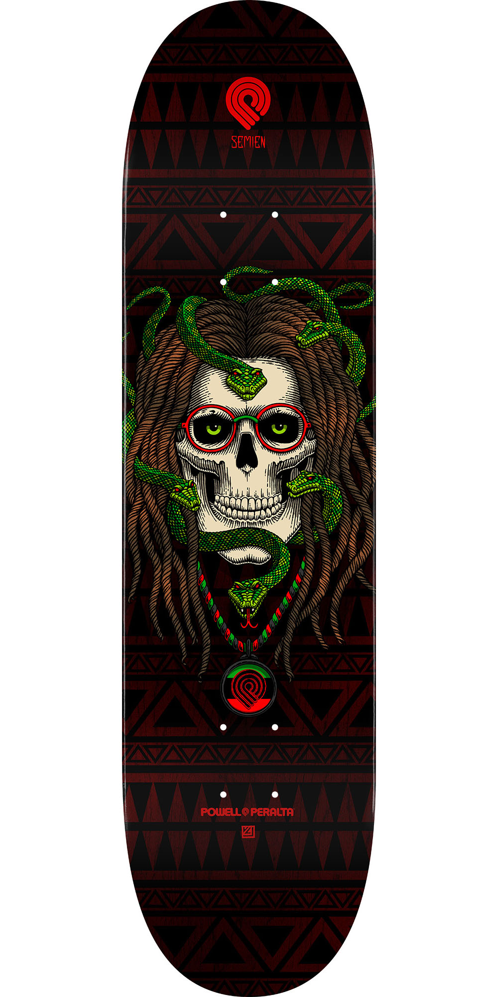 代引不可 Powell Peralta Spencer Semien Skull スケートボードデッキ