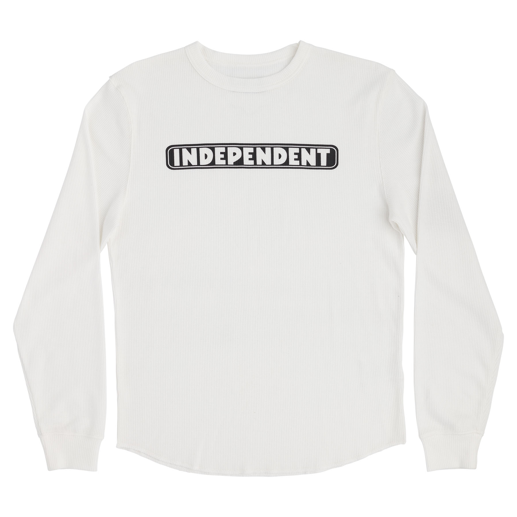 Independent Bar Logo Thermal Long Sleeve Shirt (Off White)