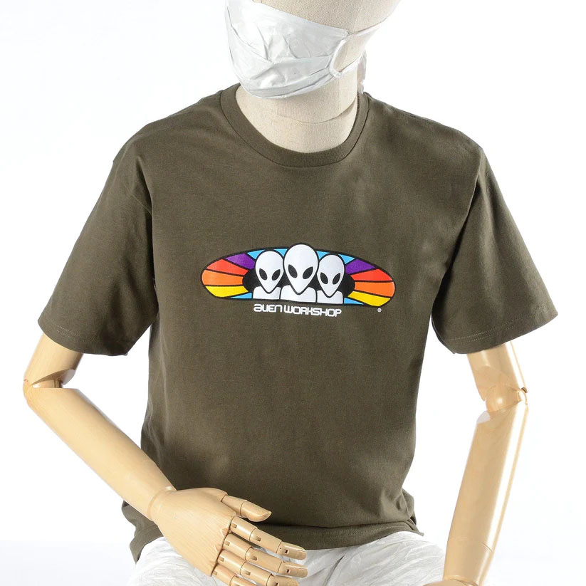 スケートボード ALIEN workshop Tee Alien workshop skateboards three 3 aliens retro