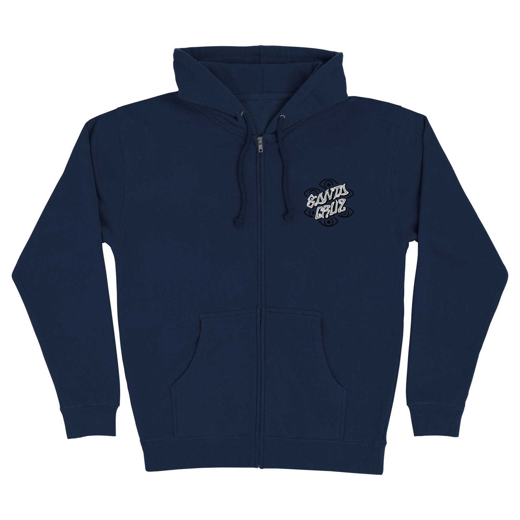 ★SANTA CRUZ Salba Eyes Dot Zip Hoodie 関税込★ Salba Eyes Dot Zip Hooded Heavyweight Sweatshirt Navy Med