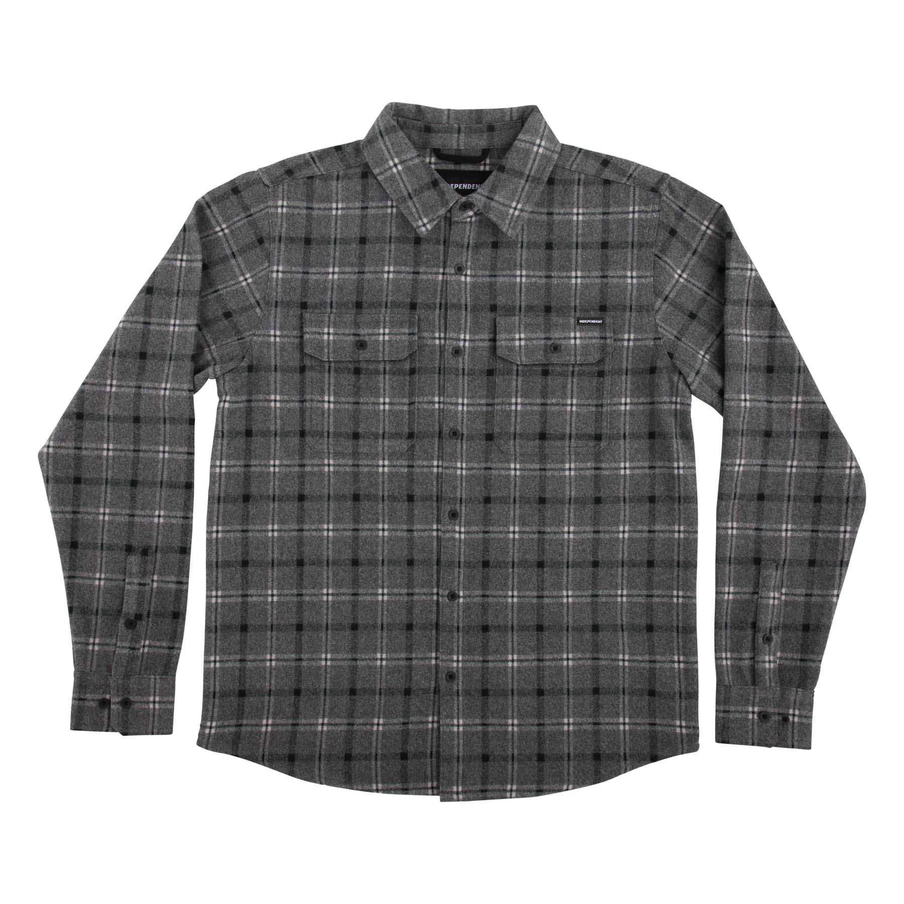 スケートボード Independent Belmont Flannel Shirt Independent Belmont L/S Flannel (Grey/Black)