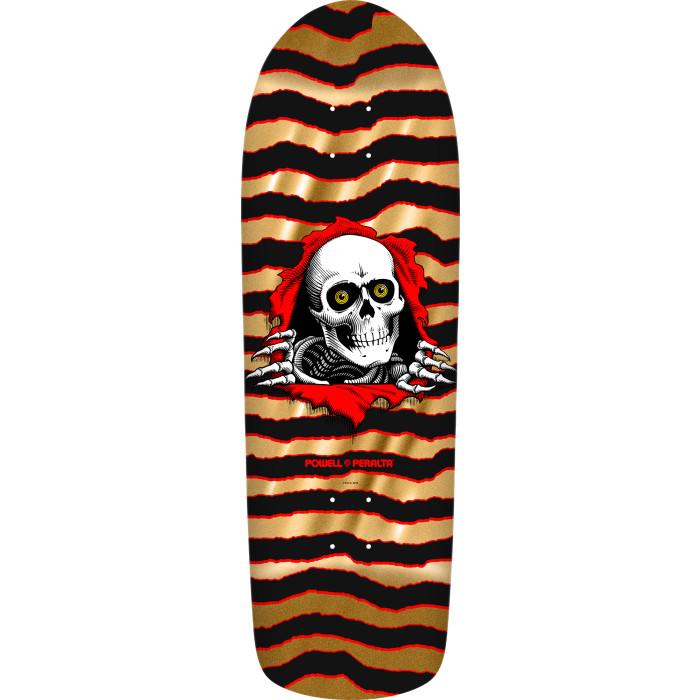 Powell Peralta Old School Ripper Skateboard Deck Gold Foil