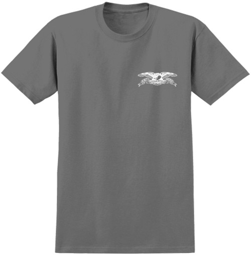 Antihero Skateboards Stock Eagle T-Shirt Charcoal