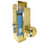 Marks New Yorker 7NY10D/3 Polished Brass Left Hand Office Vestibule Mortise Lock Set