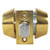 Medeco 11-0102-605 Bright Brass Double Cylinder Deadbolt Key On Both Sides 2-3/8" Backset 00 Keyway HIGH SECURITY