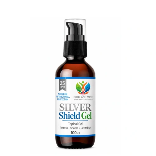 Body and Mind Genoma Nutritionals® SilverGuard™ Gel (100ml). Bottle.