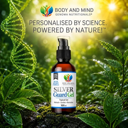 Body and Mind Genoma Nutritionals® SilverGuard™ Gel (100ml). PERSONALISED BY SCIENCE. POWERED BY NATURE!™