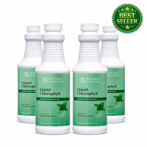 Nature's Sunshine Products Liquid Chlorophyll Vegan Money Saving 4 Pack (473ml x 4). 4 x Bottles - Best Seller.
