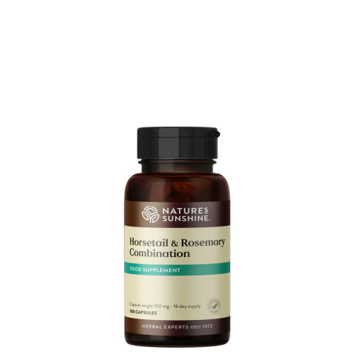 Nature's Sunshine Products Horsetail and Rosemary Combination (100 Capsules). Bottle.