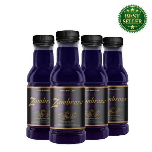 Nature's Sunshine Zambroza Money Saving 4 Pack (458ml x 4). Bottles. Best-seller.