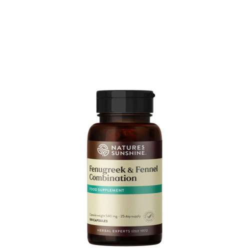 Nature's Sunshine Products Fenugreek & Fennel Combination (100 Capsules). Bottle.