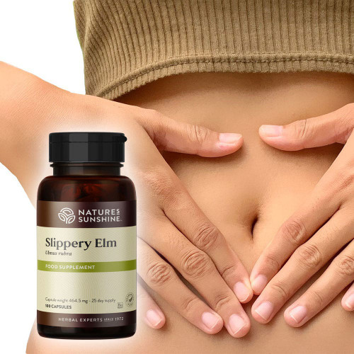Nature's Sunshine Slippery Elm (100 Capsules). Digestive and Intestinal Systems.