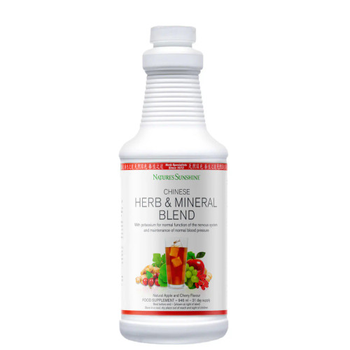 Nature's Sunshine Products Chinese Herb and Mineral Blend- Vegan (946ml). Bottle.