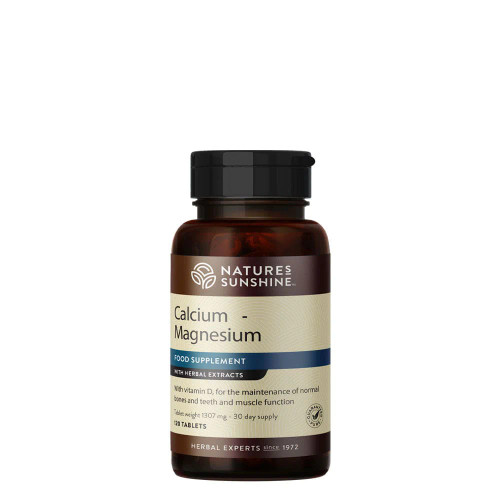 Nature's Sunshine Products Calcium-Magnesium (120 Tablets). Bottle.