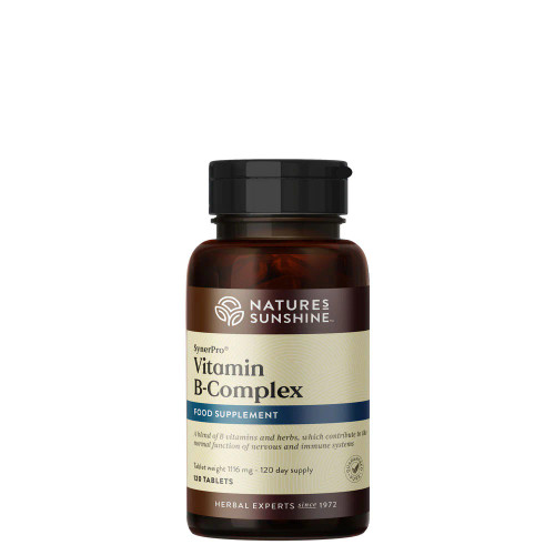 Nature's Sunshine Products Vitamin B-Complex (120 Vegan Tablets). Bottle.