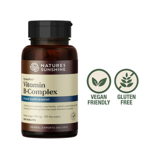 Nature's Sunshine Products Vitamin B-Complex (120 Vegan Tablets). Vegan. Vegetarian.