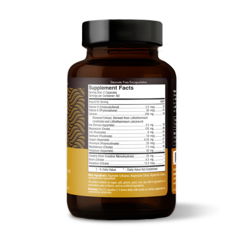 Phytocal B Multi-mineral for Blood Type B Individuals (120 Vegetarian Capsules). Bottle label.