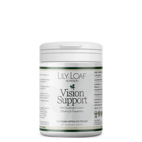 Lily & Loaf Vision Support (90 Vegan Capsules) Tub.