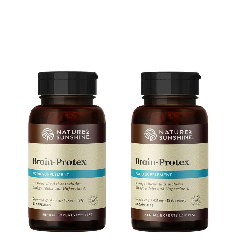 Nature's Sunshine Products Brain-Protex with Huperzine - Multibuy (120 Capsules). 2 x Bottles.