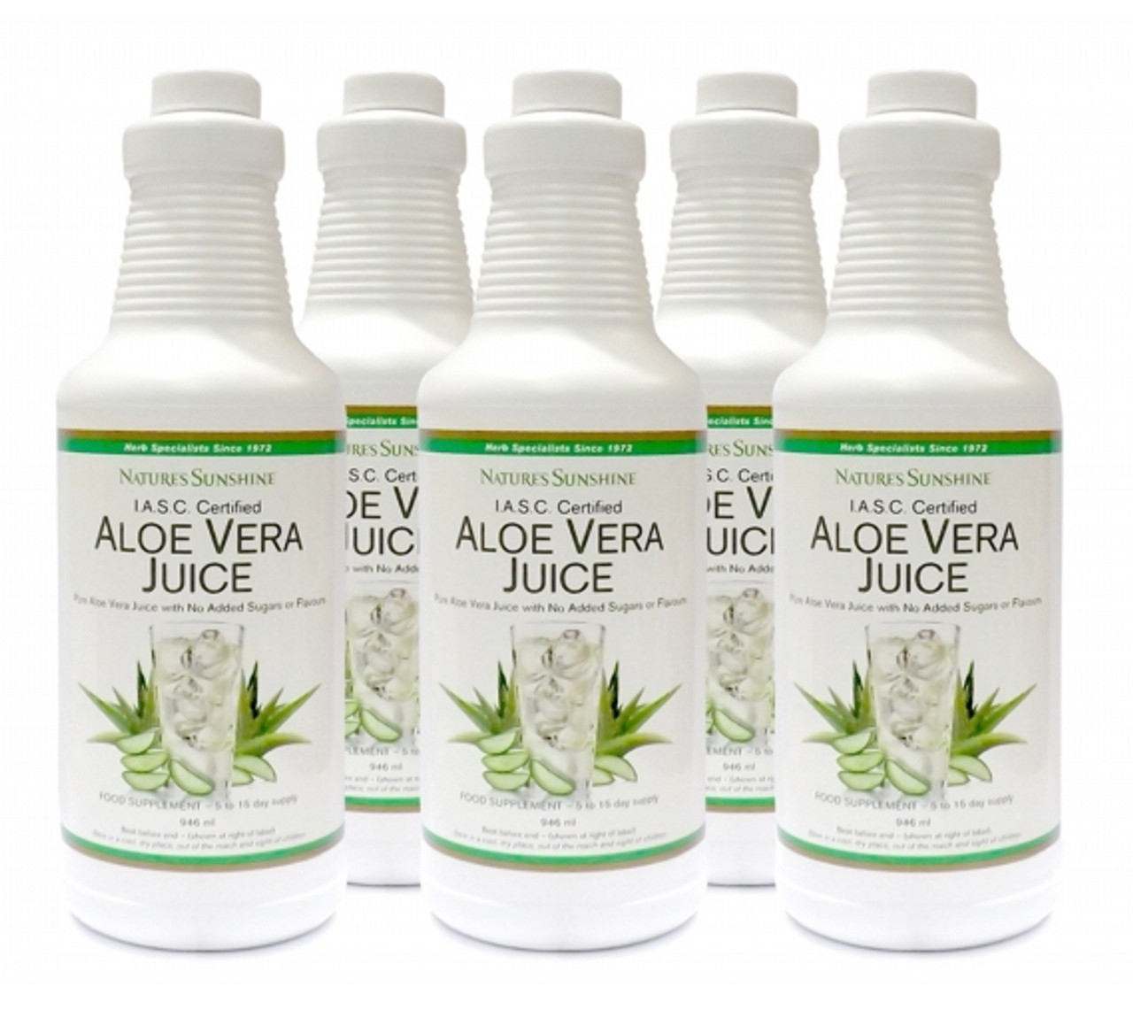 Nature's Sunshine Vegan Aloe Vera Juice Money Saving 6 Pack UK, EU and Worldwide